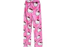 Générique 𝑯ello 𝙆itty Pantalon Pyjama Femme Flanelle Bas De Pyjama Polaire Chaud Filles Animé Kawaii à La Mode Pyjamas Dess