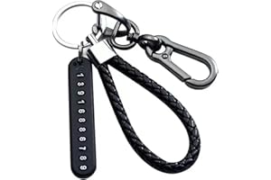 Nyza Keychain Anti-Lost for Keys With Phone Number Tag Metal Keychain Double Pendant Keyring For Car, Bike, Office Home