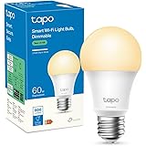 Tapo Ampoule Connectée WiFi, Ampoule LED E27 Blanc Chaud 2700K, Dimmable 8.7W 806Lm, Compatible avec Alexa et Google Home, Co