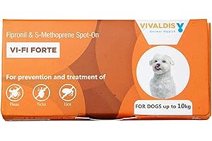 Vivaldis VI-FI Forte 0.67 ml - Single Pipette - Spot on Solution for Prevention & Effective Control of Flea, Tick & Chewing L