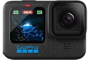 GoPro HERO12 Black – wasserdichte Action-Kamera mit 5,3K60 Ultra HD-Video, 27 MP Fotos, HDR, 1/1,9-Zoll-Bildsensor, Live-Stre