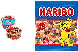 Haribo Favoritos Classic, 1Kg & Cocktail pica, Caramelos de goma, 1 kg