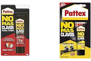 Pattex No Mas Clavos Para Todo HighTack Adhesivo de montaje resistente a temperaturas extremas + No Más Clavos Original, adhe