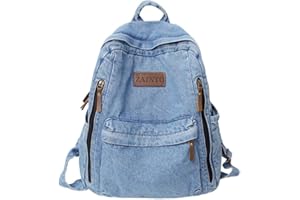 ZAIINTO Denim Backpacks for men and women Stylish Outdoor Travel bag