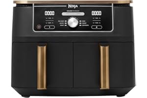 Ninja Foodi MAX Dual Zone Airfryer, Tang, 2 Laden, 9,5L, 6-in-1, Olievrij, Airfryen, Max Crisp, Braden, Bakken, Vaatwasmachin