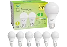 GY Ampoule LED E27 Classe B, 8 W (équivalent 100W),1521 lumens 6500K Blanc Froid,A60 Ampoules E27 LED Efficacité Energétiqu,N