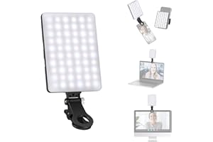 NEEWER Selfie Licht Panel mit Klammer Telefonhalter 3 Lichtmodi Videolicht Handy 60 LED High Power 2000mAh Akkus CRI 95+ Led 