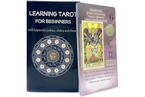 Learning Tarot Cards Deck With Meanings On Them,Tarot Cards for Beginners, Training Tarot Deck with Message for Reading Class