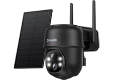 Cinnado Camera Surveillance WiFi Exterieure sans Fil - 2K Camera Exterieur sans Fil Panneau Solaire, 360° PTZ, Alerte Instant