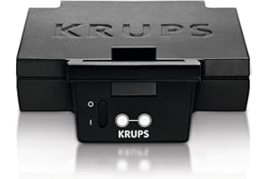 Krups Sandwich Maker FDK452, 850 W Tosti-IJzer, Tosti-Apparaat, Extra-Grote Platen, Voorverwarming en Controlelampje, Practis