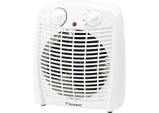 Bestron Calefactor, Termoventilador con 2 niveles de potencia, incl. protección antivuelco y contra sobrecalentamiento, para 