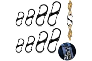 S Carabiner Zipper Clips,Zipper Locks Double Opening Zipper Lock Clips Backpack Keychain Clip Dual Spring Carabiner Snap Hook