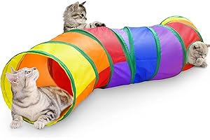 Qpets® Cat Toys Cat Tunnel Pet Tube Collapsible Play Toy Indoor Outdoor Kitty Puppy Toys for Puzzle Exercising Hiding Trainin