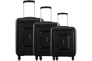 VIP Aristocrat 3 Pc Set Cabin 55 cm (Small),65 cm (Medium),75 cm (Large) 4 Wheels Trolley,Hard Case Lightweight Bag & Combina