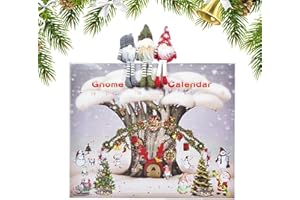 Gnome Kerst Adventskalender | Aftellen tot 2024 Kerst Gevulde Pluche | Scandinavische Tomte Gnomes Countdown Kalender voor Ke