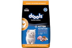 Drools Kitten(1-12 Months) Dry Cat Food, Real Chicken Flavour 1.2 Kg Pack