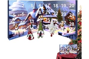 Christmas Gnome Advent Calendar, 2024 Christmas Countdown Calendar, Christmas Themed Advent Calendar Box with 31 Dolls, X'mas