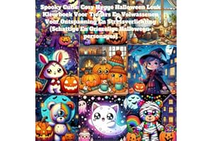 Spooky Cutie: Cosy Hygge Halloween Leuk Kleurboek Voor Tieners En Volwassenen Voor Ontspanning En Stressverlichting (Schattig