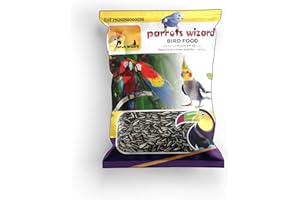 Parrots Wizard Dry Bird Food Small Size Sunflower Seeds for Bird 450 Grams