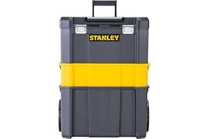 STANLEY Taller Móvil Essential para Herramientas 3 en 1, Caja de herramientas 45cm, Asa Plegable, Organizadores en Tapa, Cier