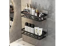 BINSBARRY Self-Adhesive Multipurpose Wall Mounted Bathroom Shelf and Rack for Bathroom and Kitchen,Space Saving Bathroom Orga