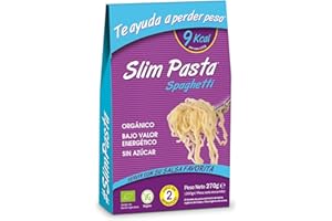 Slim Pasta - Spaghettis de Konjac - 270 g - Sin Calorías ni Carbohidratos - Ideal para Dietas Keto y Low Carb - Aptos para Ve