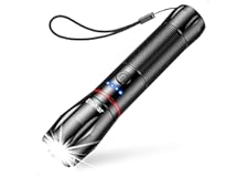 Blukar Lampe Torche LED Rechargeable,2000LM Lampe de Poche LED Ultra Puissante, Lampe Tactique en Aluminium, IPX6 Étanche, 5 