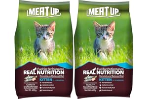 Meat Up Kitten(1-12 months) Dry Cat Food ,Ocean Fish,600g (Buy 1 Get 1 Free ) Total 1.2Kg Pack