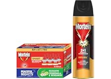 Mortein Insta5 Mosquito Repellent Liquid Refill - 45ml x 6 & 2 in 1 Mosquito and Cockroach Killer Spray - 200ml