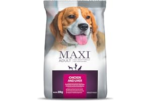 Maxi Adult Dry Dog Food, Chicken and Liver, 20 kg Pack