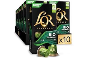 L'OR Espresso Cápsulas de Café Bio Organic | Intensidad 9 | 100 Cápsulas Compatibles Nespresso (R)* - Amazon Exclusive