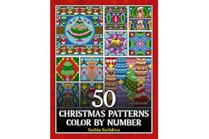 Christmas Patterns Color by Number: An Adult Coloring Book Featuring Fun and Relaxing Holiday Patterns, Christmas Mandalas an