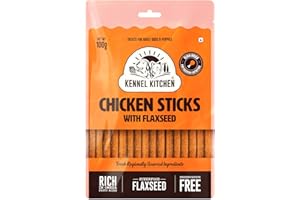 Kennel Kitchen Soft Baked Chicken Stick Treats for Dogs, 100g (Pack of 1) | Soft Dog Chew Sticks | Dog Treats for Adult Dogs 