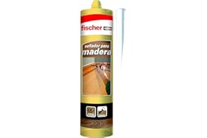 FISCHER, sellador de juntas para madera pino, adhesivo para madera, barnizable y pintable, elástico y flexible sin siliconas 