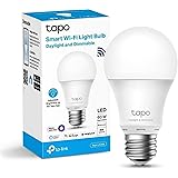 Tapo Ampoule Connectée WiFi, Ampoule LED E27 Blanc 4000K, Dimmable 8W 806Lm, Compatible avec Alexa et Google Home, Commande V