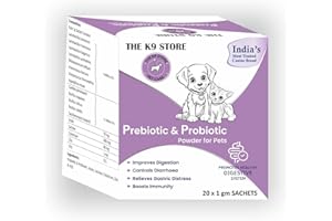 The K9 Store Prebiotics & probiotics for Dogs & Cats - Dog Gut Health Supplement - Dog Diarrhea Medicine - pro Belly for Dogs