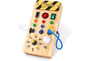 Montessori activiteitenbord met LED lichtschakelaar Montessori houten activiteitenbord voor 1-3 jarigen Montessori baby reiss