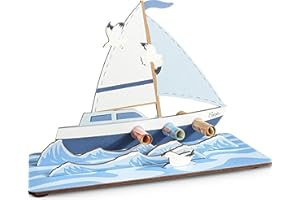 Schiff Geburtstagskarte - Segelschiff 3D-Holzkarte | Geldgeschenke, Gutschein Segeln, 3D Segelschiff, Boot, Maritime, Geschen