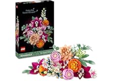 LEGO Botanique Le Joli Bouquet de Fleurs Roses - Set de décoration Florale à Construire pour Adultes - Bouquet de Marguerites