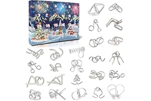 Adventskalender 2024, 24 stuks puzzelspellen, IQ-spel-puzzelring, aftelkalender van 24 dagen, Kerstmis, blinde box, cadeau vo