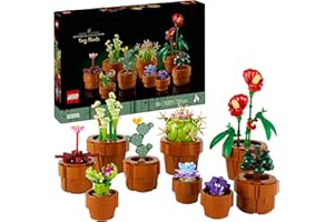 LEGO 10329 Icons Miniplantjes Bloemen Set uit de Botanical Collection in Bouwbare Terracottakleurige Pot, Huis Decoratie Acce