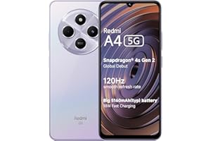 Redmi A4 5G (Sparkle Purple, 4GB RAM, 128GB Storage) | Global Debut SD 4s Gen 2 | Segment Largest 6.88in 120Hz | 50MP Dual Ca