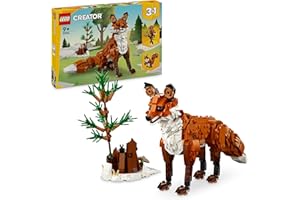 LEGO Creator 3in1 Bosdieren: Rode vos wordt uil of eekhoorn, Speelgoed Dieren en Slaapkamer Decoratie, Creatieve Hobby voor K