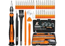 JOREST 38Pcs Destornilladores Precision Kit, Set Herramientas con Torx T1 T2 T3 T4 T5, TR6 T7 T8 T9 T10 T15, Triwing Y00, P2/