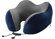 Billebon Extra Soft Memory Foam Luxury Travel Neck Support Rest Pillow with Soft Washable & Removable Cover, Multipurpose Com