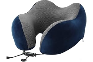 Billebon Extra Soft Memory Foam Luxury Travel Neck Support Rest Pillow with Soft Washable & Removable Cover, Multipurpose Com