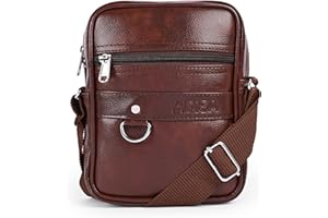 ADISA Faux Leather Unisex Sling Cross Body Travel Office Messenger Bag (MS9011)