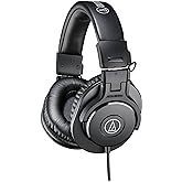 Audio-Technica ATH-M30X Comfortable Monitor Headphones, Black (at ATH-M30X)