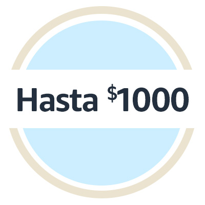 Hasta $1000