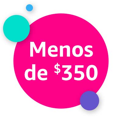 Menos de $350